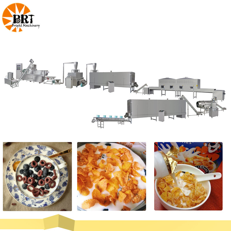 china extruded dry maize corn flakes processing machinery